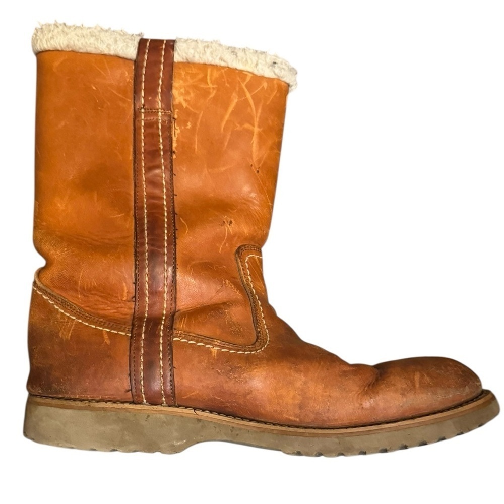 DEX VINTAGE Work Western Boot Brown Leather Outdoor Men’s Size 10.5 Vibram Soles